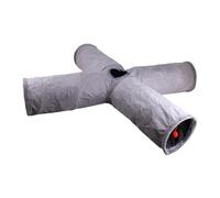 mophrati Tienda de campaña Plegable para Gatos de 4 vías, Cama Juguete con Pelota para un Juego Activo, túnel para Conejos, Juguetes interactivos.