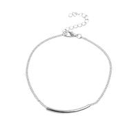 mophrati Tobillera Elegante Ajustable Universal de Tobillo Resistente al Desgaste Adornos de Estilo Simple Regalos de Playa Tobilleras para Mujer, Plata