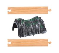 mophrati Trenes de juguete de simulación, vías tren, túneles, juego simulación, incluye túnel montaña, vías Para madera, accesorios para niños, maquetas trenes, cuevas y túneles.