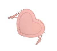 mophrati Versátil bolso de hombro para mujer: compañero para las aventuras diarias Bolso cruzado con forma de corazón de amor femenino de PU Limpio y ordenado, rosa