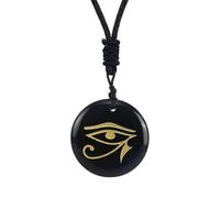 mophrati Versátil Collar De Ojo De Ra Pequeña Forma Redonda Longitud Ajustable Moda Diaria Y Eventos Especiales Ropa De Madre Zapatos Accesorio De Joyería Gótico Punk, Negro, Diámetro: 30 mm