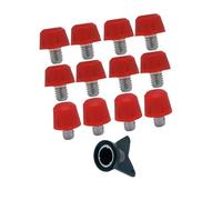 mophrati Zapatos prácticos con Clavos, Tacos y Accesorios de fútbol. Paquete de 12 Tacos fiables para Jugar en Interiores y Exteriores. portátiles para fútbol. , Rojo