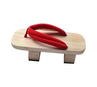 mophrati Zuecos de Para madera japoneses antideslizantes, elegantes, con suela antideslizante, cómodos, sandalias de Para madera, chanclas de moda para mujer, Rojo, Talla 40
