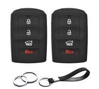 MOPHYEGB Proteger clave 2 piezas compatibles con Kia Smart 4 botones de silicona FOB funda protectora para llave sin soporte remoto para Cadenza K7 2014-2019, K900 K9 2015-2018