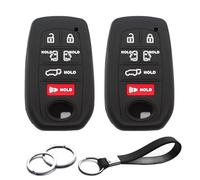 MOPHYEGB Proteger clave 2 piezas compatibles con Toyota Sienna Smart 2022 2021, 6 botones, funda de silicona para llave FOB, protector entrada sin, soporte remoto