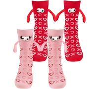 MOPQMKT 2 Calcetines Magnéticos para Parejas con Las Manos, Calcetines Divertidos, Calcetins De Pareja, Calcetine de Amistad Bonitos de Novedad, Calcetine Magnéticos Para Mujeres y Hombres