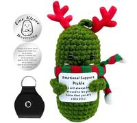 MOPQMKT Pepinillos de Apoyo Emocional, Tarjetas de Apoyo Positivo, Decoraciones Navideñas, Regalos de Buena Suerte, Regalos Positivos, Abrazos de Bolsillo