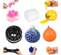 MOPUBZO 6 Juguetes Squishy Antiestrés, Squishy de Patita de Gato & Squeeze Toy Oreo, Juguetes Sensoriales para Niños y Adultos, Ideales para Relajarse y Aliviar el Estrés