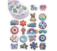 MOPZIJA 20PCS Adornos para Zapatos crocs, Pins Decorativos para Zuecos, Accesorios Jibbitz, Decoración para Regalos de Niños Fiesta Cumpleaños