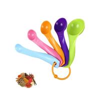MOPZIJA 5pcs cucharas medidoras，cuchara medidora gramos，Cucharas para Medir Alimentos, Plástico Duradero, cucharas medidoras gramos，dosificador creatina，cuchara te matcha 1 gramo， Multicolor