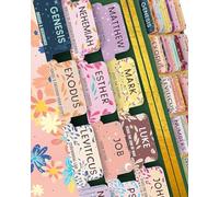 MOPZIJA 5PCS pegatinas laminadas de la Biblia, gran regalo cristiano para mujeres, fácil de leer y aplicar pestañas de diario bíblico,biblia para mujer,biblia de estudio,biblia de apuntes