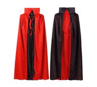 MOPZIJA capa roja, Largo disfraz Vampiro Dracula, Costume per Mantello di Zucca, Capa Halloween para Cosplay, Carnaval Fiesta Cumpleaños, 150cm
