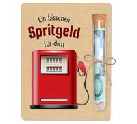 MOPZIJA Licencia de conducir, regalo, cupón de depósito con tubo de ensayo, carné de conducir, regalo de madera, embalaje para regalos de dinero, cumpleaños, regalos para licencia de conducir