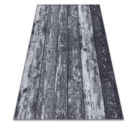 Moqueta antideslizante WOOD madera tablero gris 100x200 cm