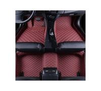 Moqueta Coche para Clase C W203 04-2007 W204 07-14 W205 15-20 W206 21-23 Alfombrillas Personalizadas para Suelo Coche Accesorios Interiores Cuero Artificial(Wine Red 5 Seat)