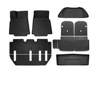 Moqueta Coche para Tesla para Modelo X 5 6 7 Plazas 2024 2023-2016 Alfombrillas Todo Tipo De Clima Impermeables Carga Frunk Maletero Revestimientos(X FS 7Seat 21-24)