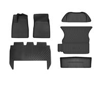Moqueta Coche para Tesla para Modelo X 5 6 7 Plazas 2024 2023-2016 Alfombrillas Todo Tipo De Clima Impermeables Carga Frunk Maletero Revestimientos(X FS 5Seat 21-24)
