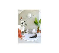 Moqueta infantil redonda - DELADECO - Bubbly Lorena Canals - Ø 120cm - 100% Algodón - Gris