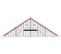 Mor 23251000 - Escuadra m+r geometria 25 cm plastico cristal.