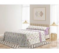 Mora - Juego de sábanas algodón Combinado + Fundas de Almohada - 3/4 Piezas - 144 Hilos - diseño Estampado Entretiempo - Modelo M85