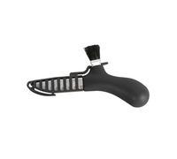 Mora Kniv Mushroom Sandvik 12C27 - Cepillo para pelo de caballo, mango de plástico negro, vaina de plástico
