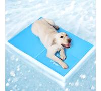 Mora Pets Manta refrescante Perro Cama refrescante para Perro y Gato No tóxico.Alfombra colchoneta Fria de Verano Fresca Cama refrigerante para Mascotas pequeños medianos Grande Azul XL 120 x 80 cm