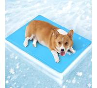Mora Pets Manta refrescante Perro Cama refrescante para Perro y Gato No tóxico.Alfombra colchoneta Fria de Verano Fresca Cama refrigerante para Mascotas pequeños medianos Grande Azul M 65 x 50 cm