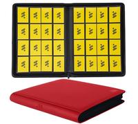 MORABTO Carpeta de tarjetas de 16 bolsillos, carpeta de tarjetas coleccionables con capacidad para hasta 1408 tarjetas con 44 fundas, álbum con cremallera compatible con tarjetas TCG, tarjetas de