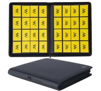 MORABTO Carpeta de tarjetas de 16 bolsillos, carpeta de tarjetas coleccionables con capacidad para hasta 1408 tarjetas con 44 fundas, álbum con cremallera compatible con tarjetas TCG/Sports, color