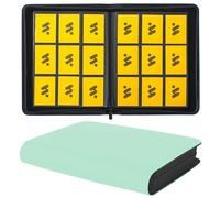 MORABTO Carpeta de tarjetas de 9 bolsillos, carpeta de tarjetas intercambiables con capacidad para hasta 864 tarjetas con 48 fundas, álbum con cremallera compatible con tarjetas TCG/tarjetas de juego