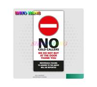 (MORADO - 15 cm) No se permiten llamadas en frío, vendedores, promotores, pegatinas para puerta de entrada.