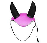 Morado, capucha de ganchillo con cómodas orejas de licra, velo con cancelación de ruido, alta densidad, ropa deportiva de caballo para jinetes competitivos