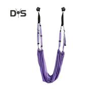 (Morado) Cuerda de yoga aérea, banda de apoyo para la flexión de la espalda, alivio del dolor de espalda,
