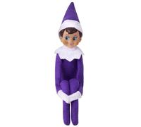 (Morado) Elfo en el estante Una tradición navideña Niño Ojo Azul Muñeca Decoraciones Regalo de Navidad
