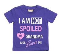 Morado I 'm No Perder Mi Abuela Le Encanta Me las niñas camiseta para bebé disponible en tamaños 0 - 6 meses a 14 - 15 años con texto morado morado Talla:6-12 meses