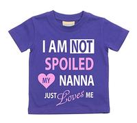 Morado I 'm No Perder Mi Nanna Sólo Loves ME LAS NIÑAS camiseta para bebé disponible en tamaños 0 - 6 meses a 14 - 15 años con texto morado morado Talla:5-6 años