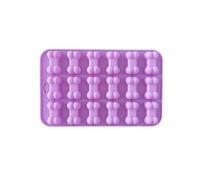 (Morado) Moldes de silicona para huesos de perro, bandejas de hielo, golosinas de silicona para mascotas,