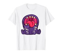 Morado Monstruo Muestra Dientes Camiseta