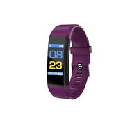 (Morado)Pulseras inteligentes Bluetooth Monitoreo deportivo de frecuencia cardíaca y presión arterial