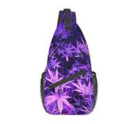 Morado WeedLeaf Sling Backpack Travel Crossbody Casual Chest Shoulder Bag Fashion Fanny Pack