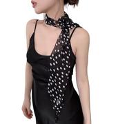 Morain Bufanda de seda suave con puntos, ideal para mujeres elegantes, decoración de cabello y accesorios decorativos, cinturón de seda, h, Talla única