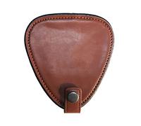 Morain Caja para púas de guitarra, de piel sintética, con 22 piezas de varios grosores, coloridas, estuche organizador para púas, Brown