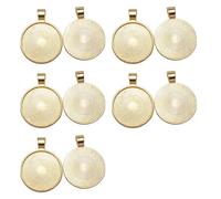 Morain Elegante ajuste redondo de aleación de zinc para creación de joyas hechas a mano, componentes de collar antiguo, elegante base de joyería de aleación de zinc, talla única, como se describe