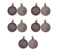 Morain Elegante ajuste redondo de aleación de zinc para creación de joyas hechas a mano, componentes de collar antiguo, elegante base de joyería de aleación de zinc, talla única, como se describe