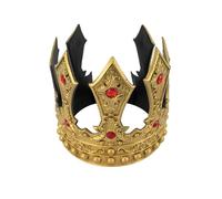Morain Elegante diadema vintage con coronas de rey para juegos de rol y actuaciones en escenario, aro ajustable para el pelo para Halloween corona real