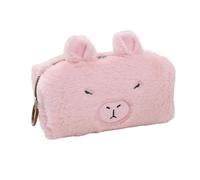 Morain Estuche de peluche de dibujos animados para estudiantes, niñas y mujeres, organizador de bolígrafos de gran capacidad, bolsa para lápices, bolsa de cosméticos de viaje, estuche de gran