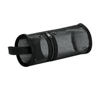 Morain Estuche simple transparente para lápices, gran capacidad, bolsa cilíndrica, organizador para escuela, bolsa transparente de gran capacidad, Black