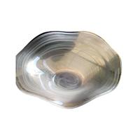 Morain Frutero artístico de vidrio ondulado elegante para servir en la cocina, para entretener, plato de aperitivo contemporáneo, accesorio de cocina