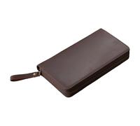 Morain Fundas de cuero para cuaderno con ranura elástica para bolígrafo para cuadernos de 18 x 8 cm, funda de piel hecha a mano para cuadernos, Color café
