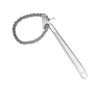 Morain Llave de cadena de trinquete multiusos para coche, herramientas reversibles, agarre de dientes finos, llave de cinturón de cadena ajustable, diseño extendido, acero de alto carbono de alta